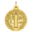 Médaille Saint Benoît dorée