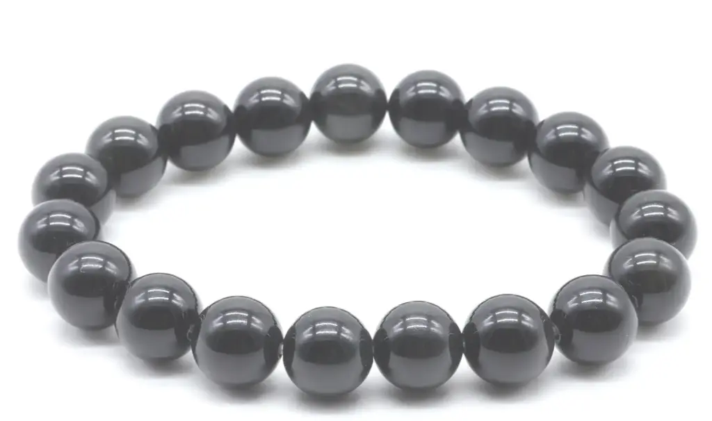 Bracelet Obsidienne noire 10mm