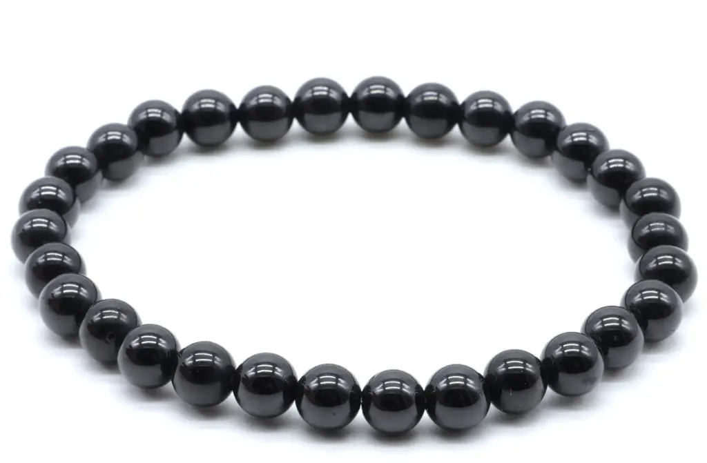 Bracelet Spinelle noire 6mm
