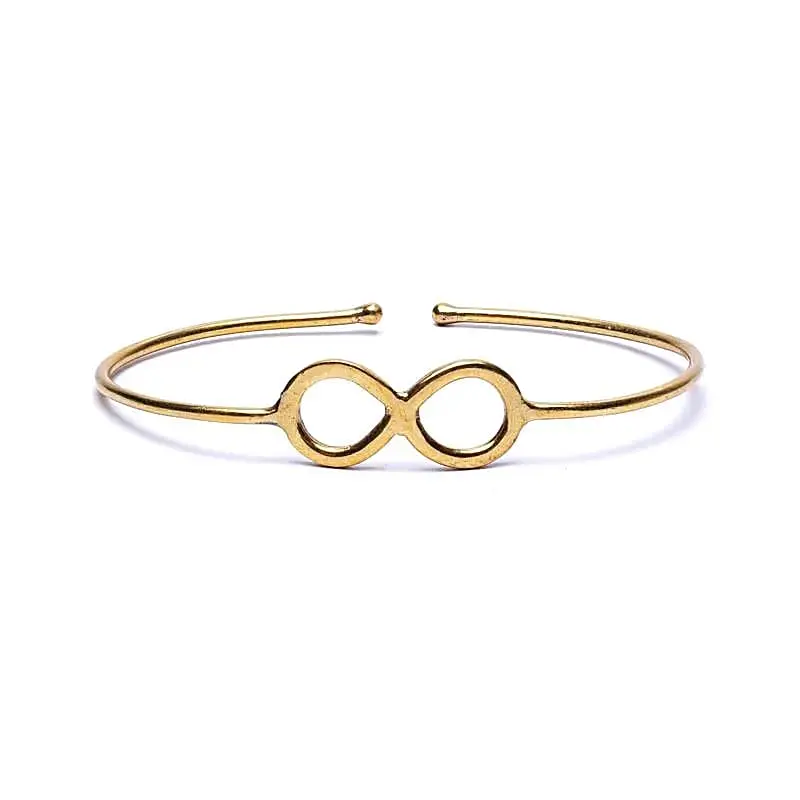Bracelet Infinity en laiton couleur dorée ajustable