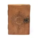 Carnet de note Soleil & Lune avec couverture en cuir synthétique