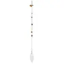 Pendule Sélénite goutte chainette chakra