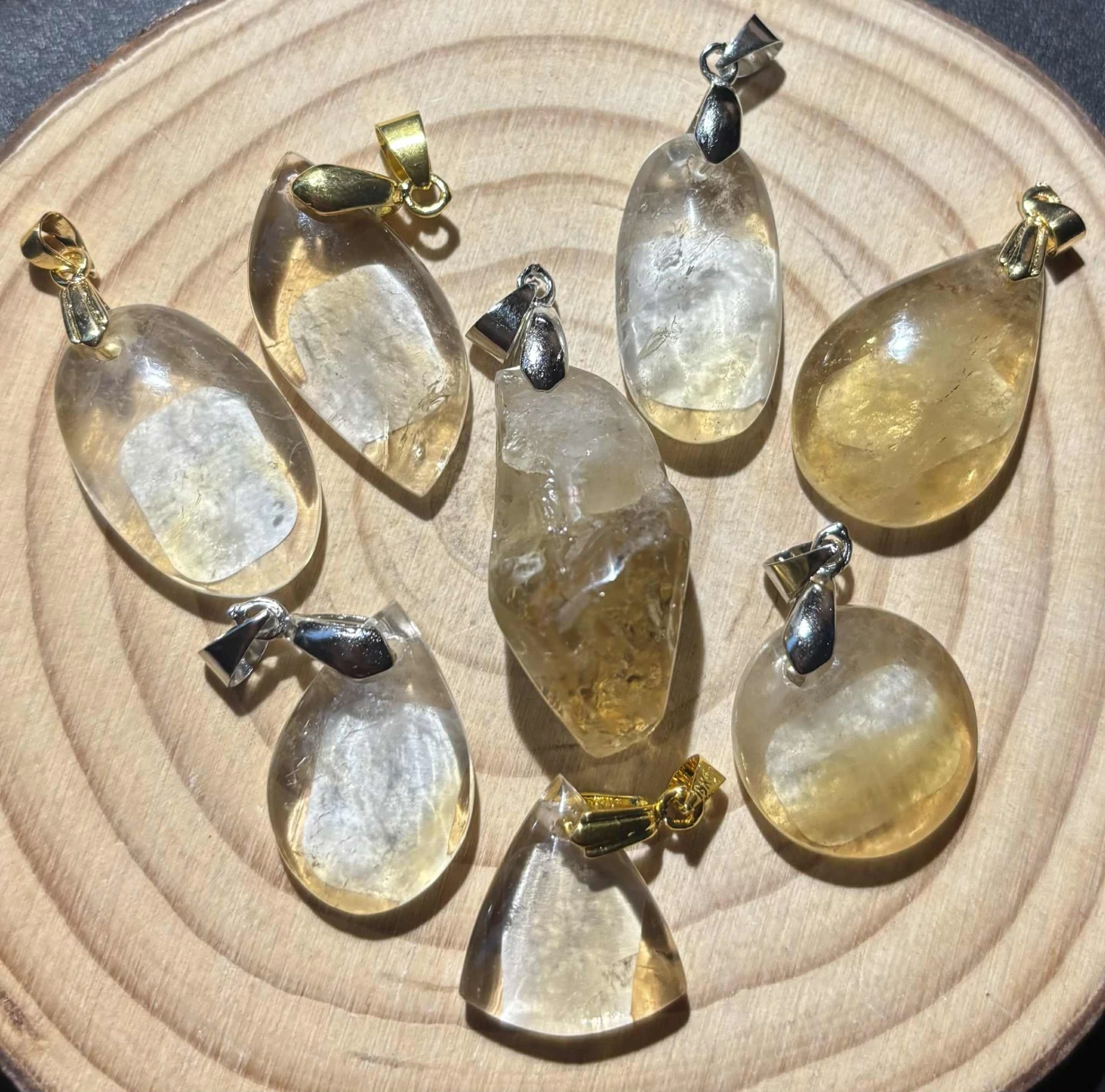Pendentif Citrine naturelle