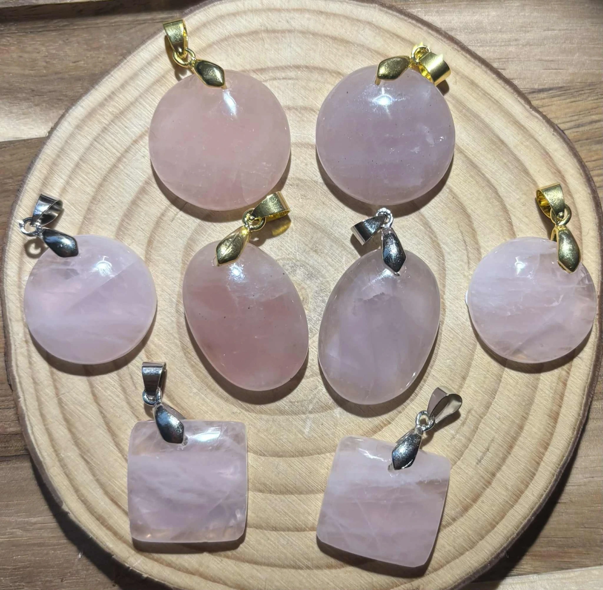 Pendentif Quartz rose