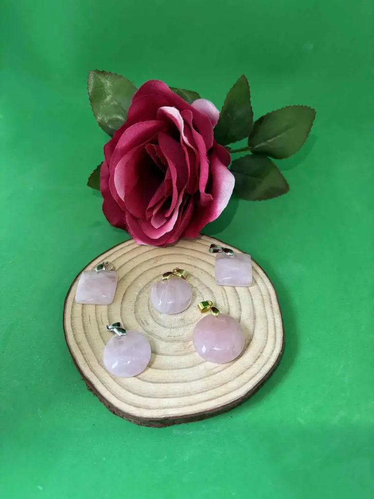 Pendentif Quartz rose