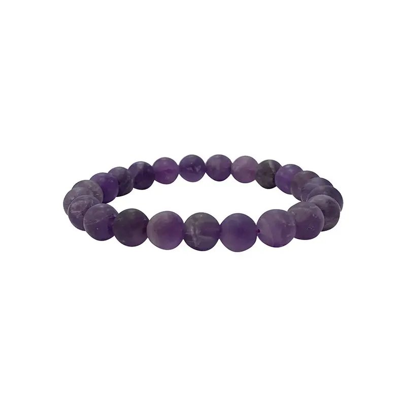 Bracelet Améthyste dépolie 8mm