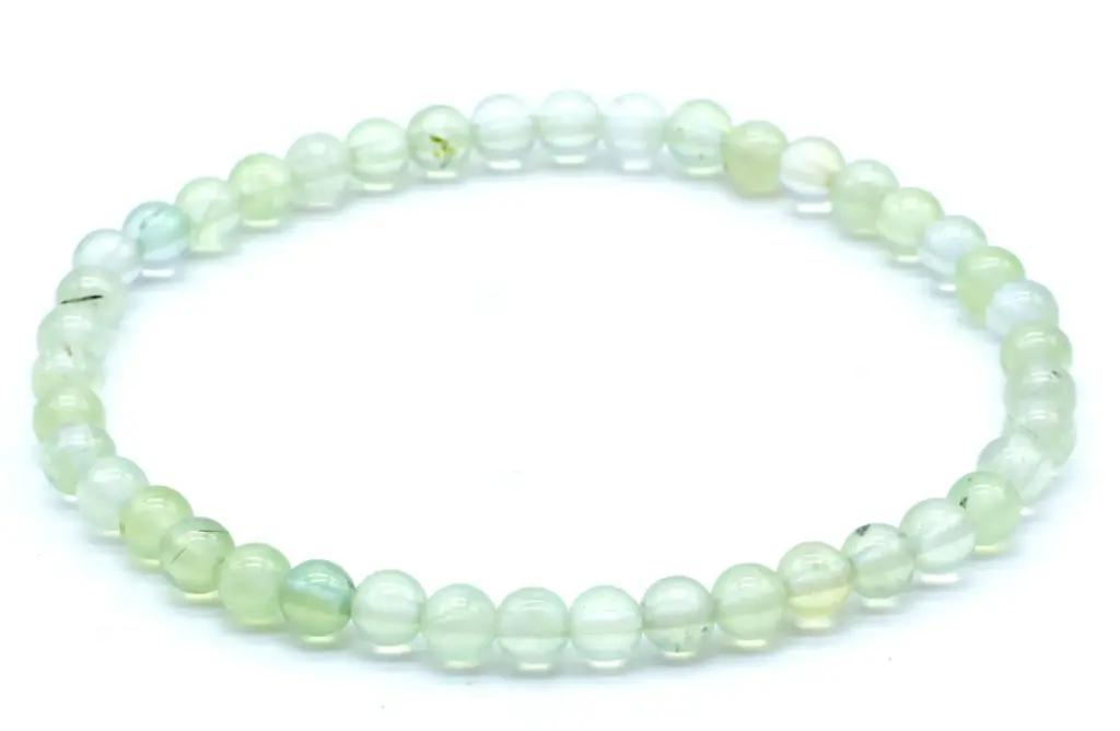Bracelet Prehnite perles 4mm