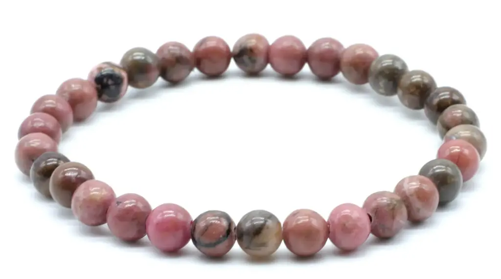 Bracelet Rhodonite Black Line perles 6mm