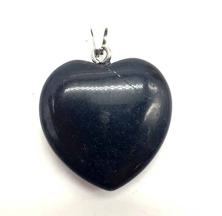 Pendentif Obsidienne Noire Cœur