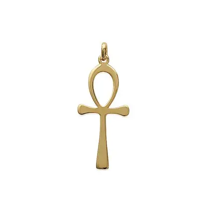 Pendentif Croix de Vie Plaqué Or