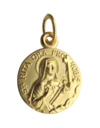Médaille Sainte-Rita doré