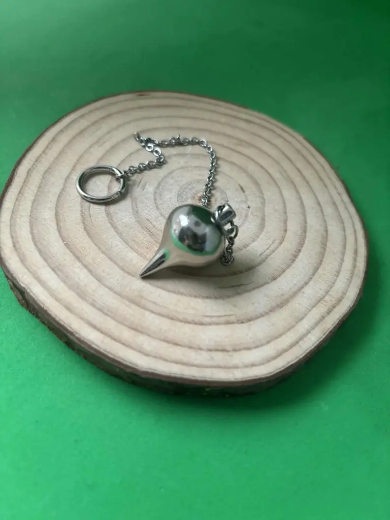 Pendule goutte d'eau chromé