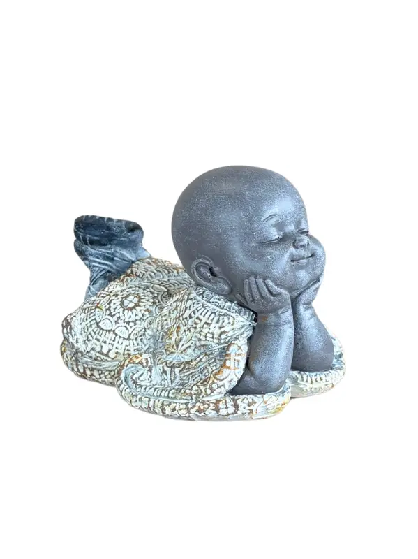 Statuette Moine Allongé