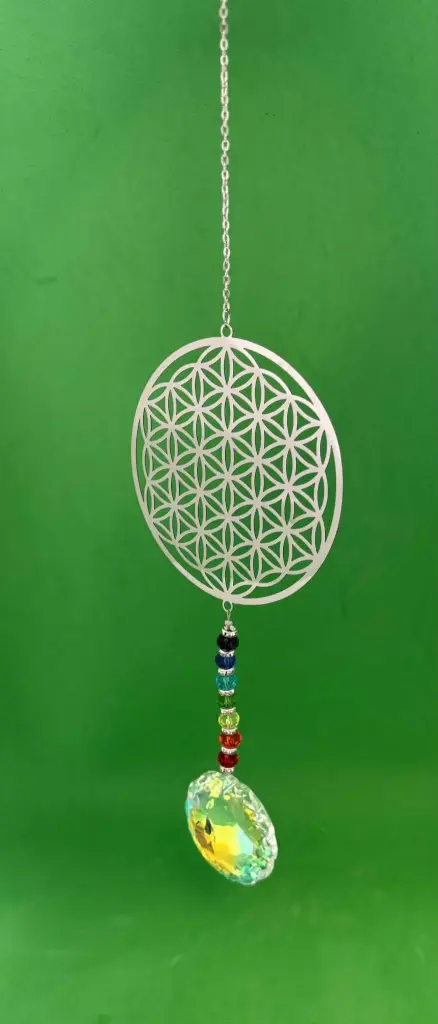 Mobile fleur de vie et chakras cristal