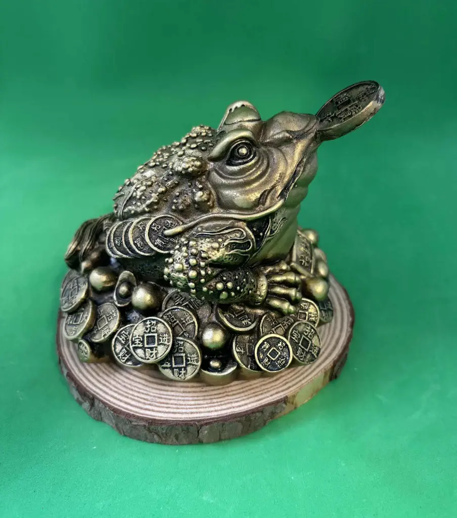 Crapaud à 3 pattes doré grand