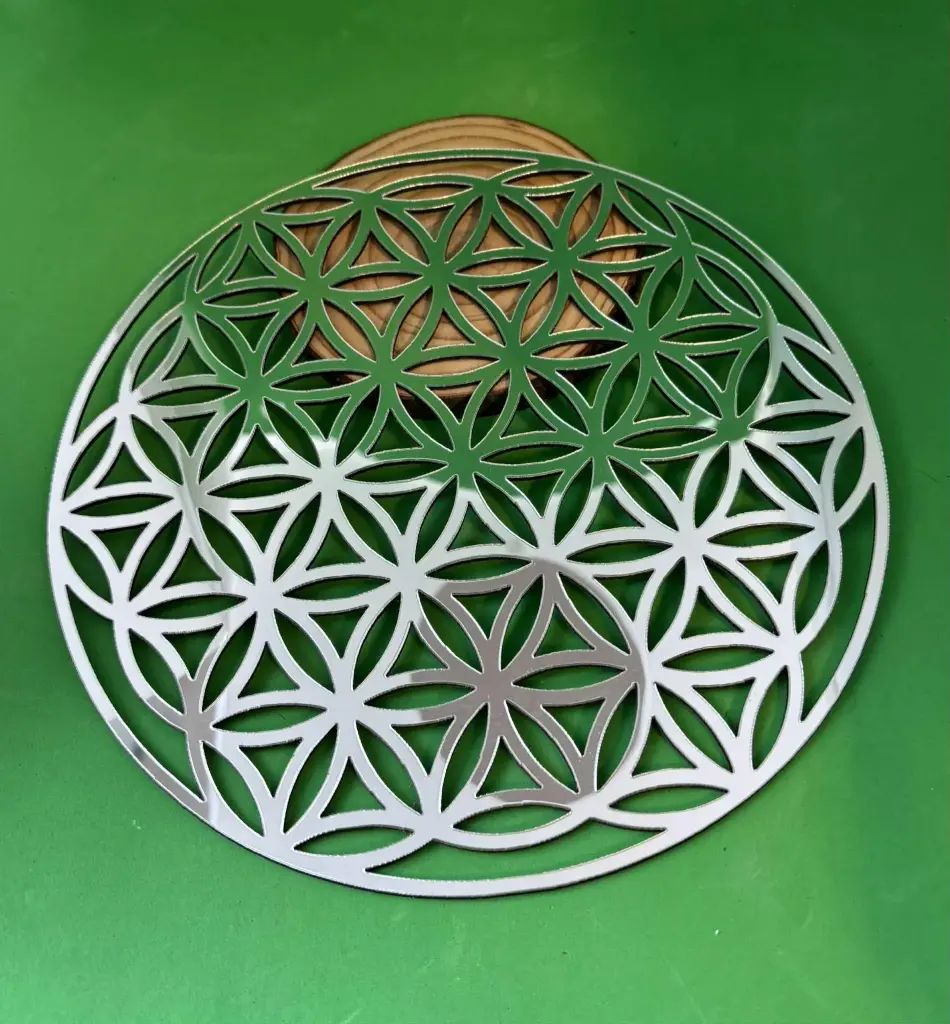 Fleur de vie argentée L