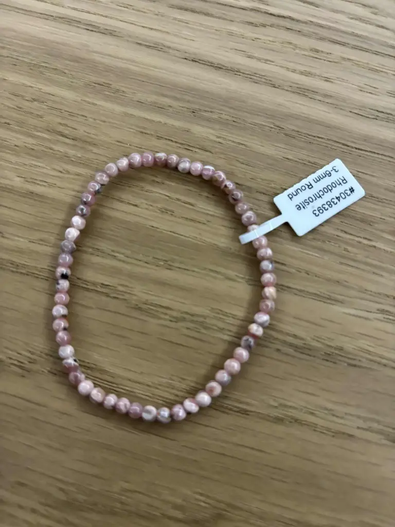 Bracelet rhodochrosite perles 3-6mm