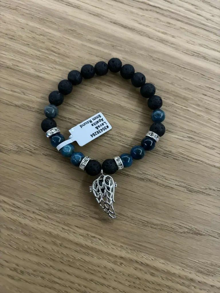 Bracelet Apatite & Pierre de lave 8mm