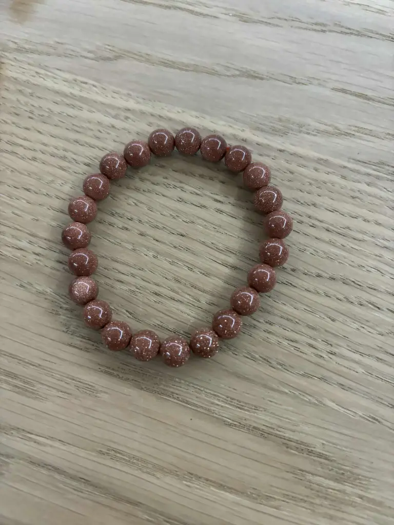 Bracelet Pierre de soleil chauffée 8mm