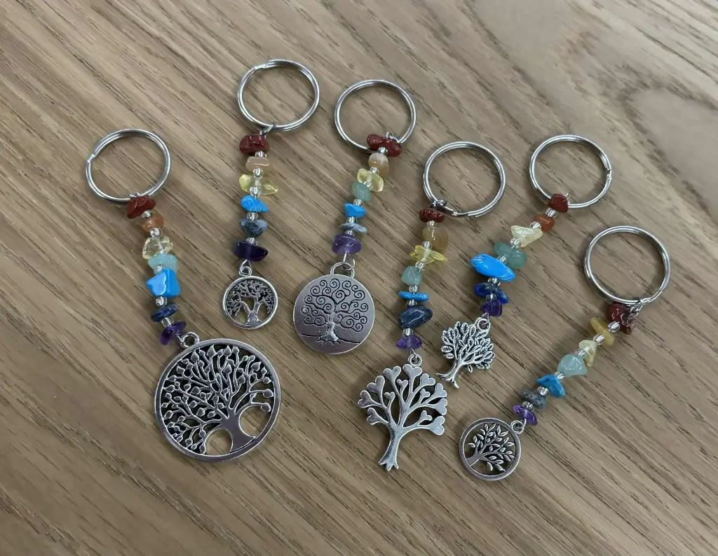 Porte-clés Chakras & arbre de vie