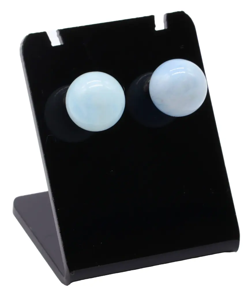 Boucle d'oreille Perle Aigue Marine 10mm