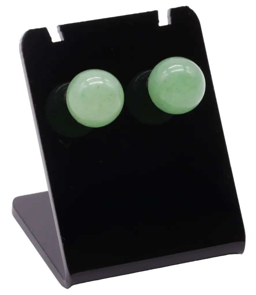 Boucles d'oreilles Aventurine Verte Perle 10mm
