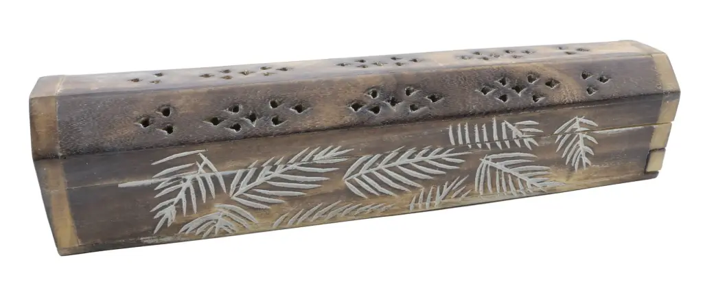 Porte-Encens Bois Coffret Feuilles