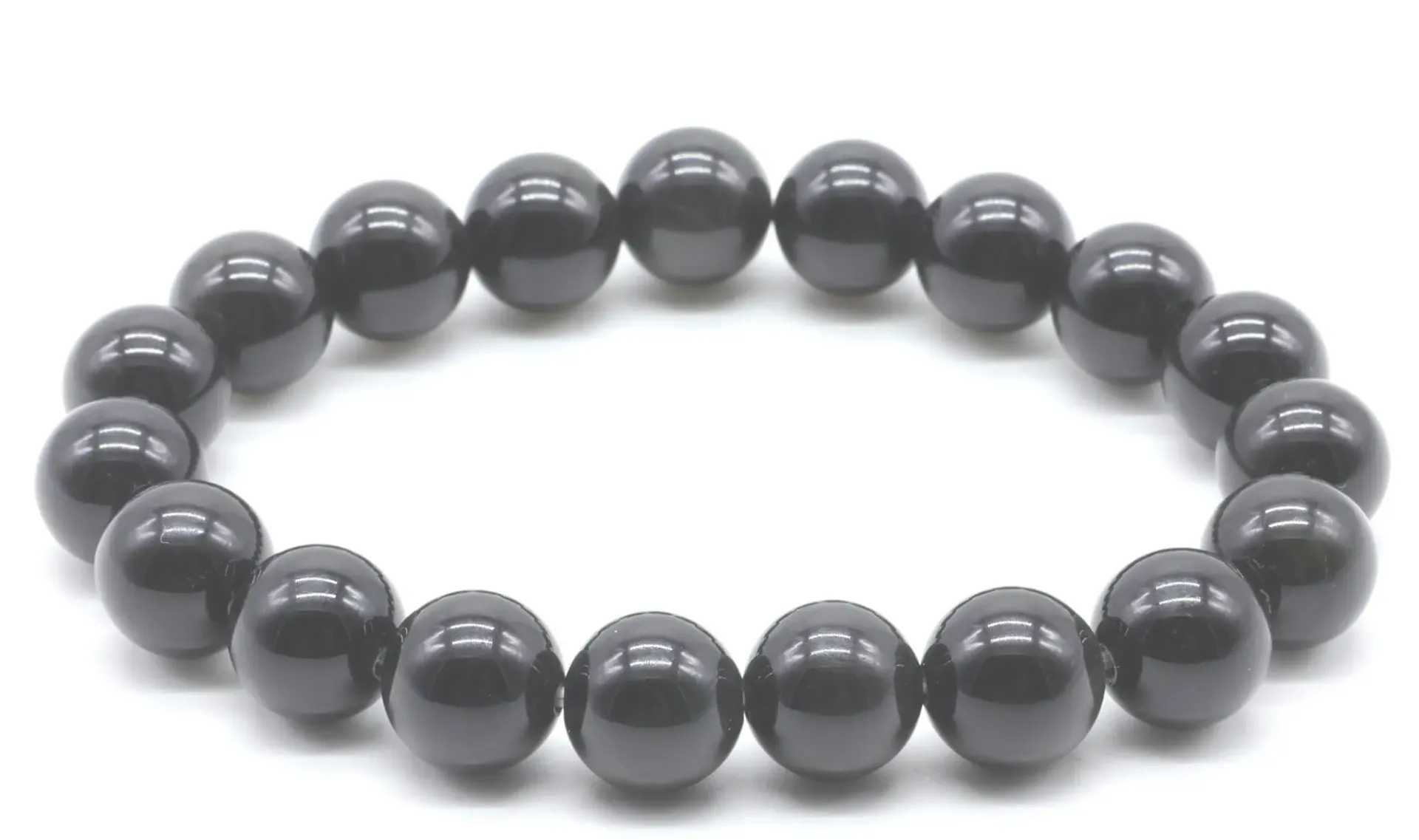 Bracelet Obsidienne noire 10mm