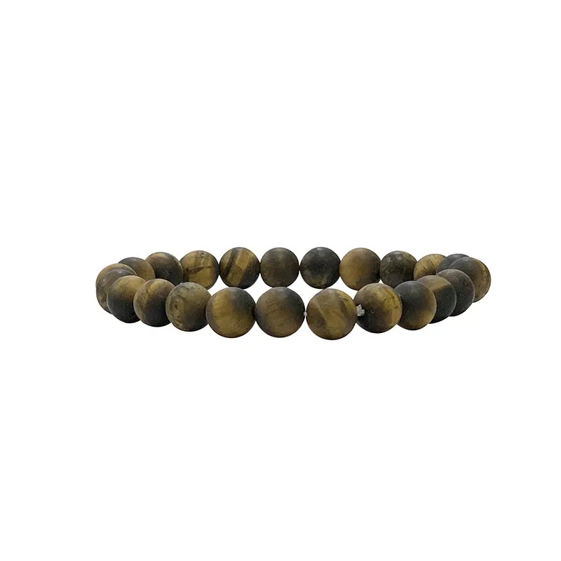Bracelet Œil de Tigre dépoli 8 mm