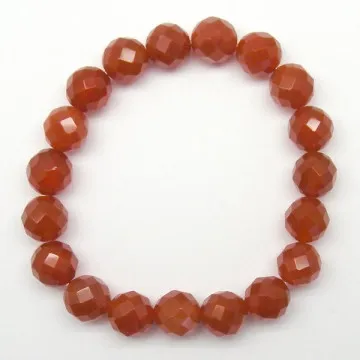 Bracelet Cornaline 10mm à facettes