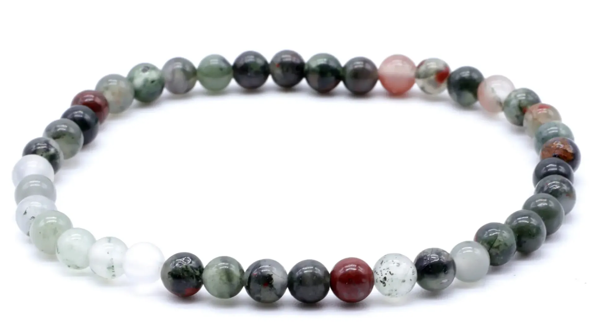 Bracelet Jaspe Héliotrope 4mm