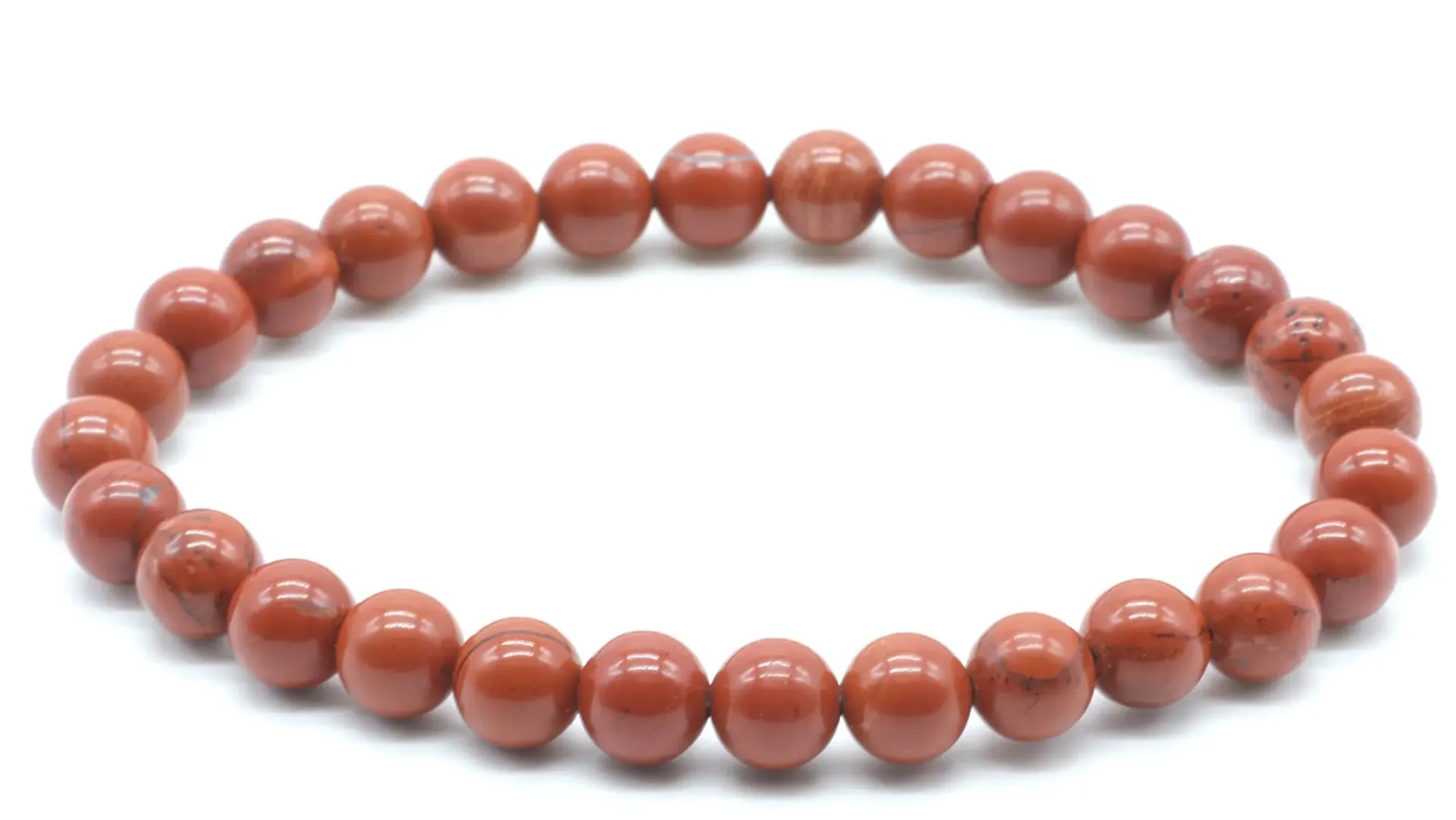 Bracelet Jaspe Rouge 6mm