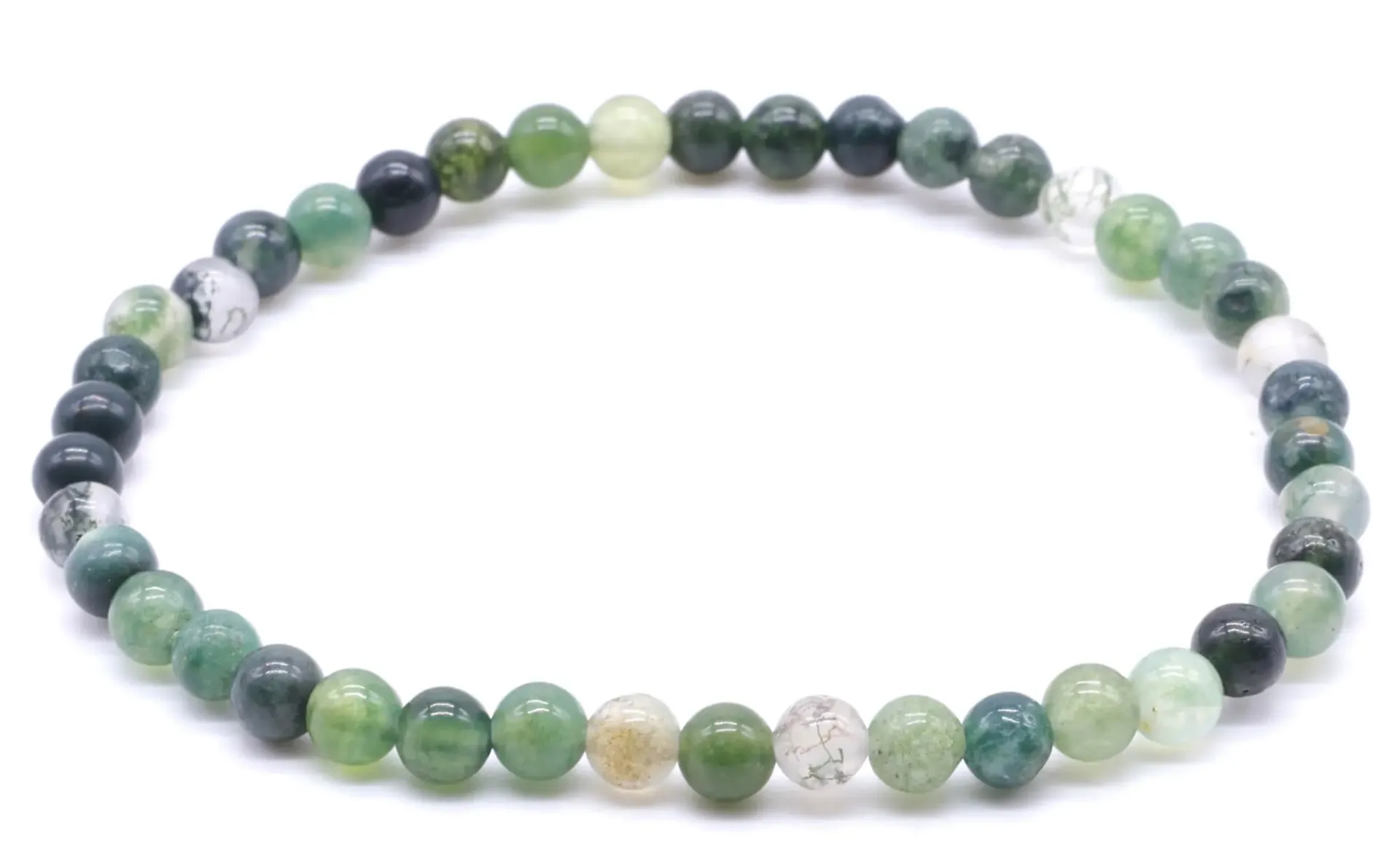 Bracelet Agate Mousse 4mm