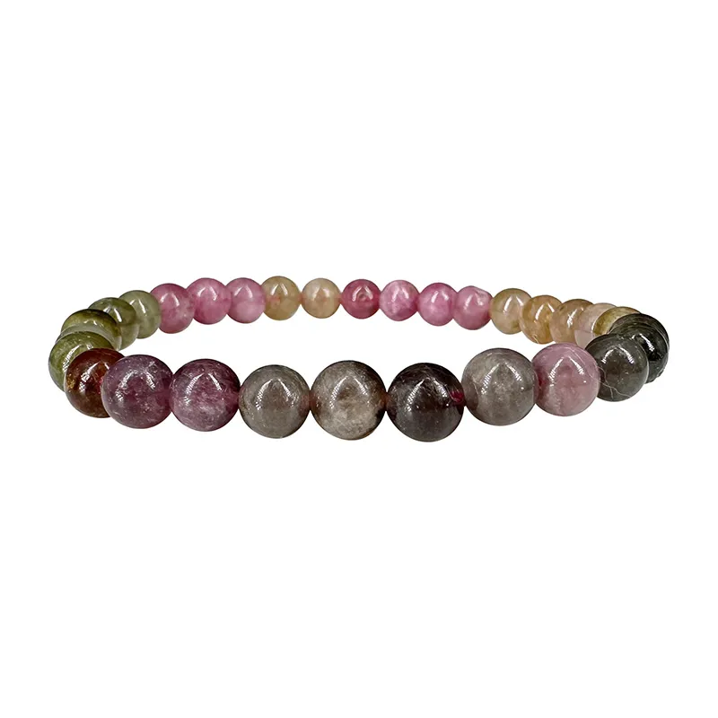 Bracelet Tourmaline multicolore 6mm