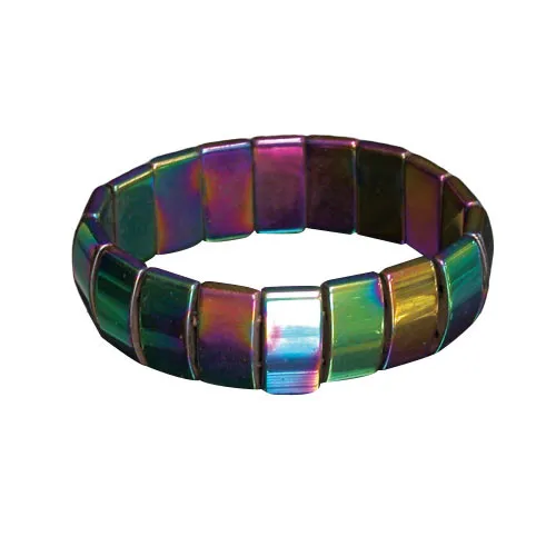 Bracelet Hématite et titane plaquettes