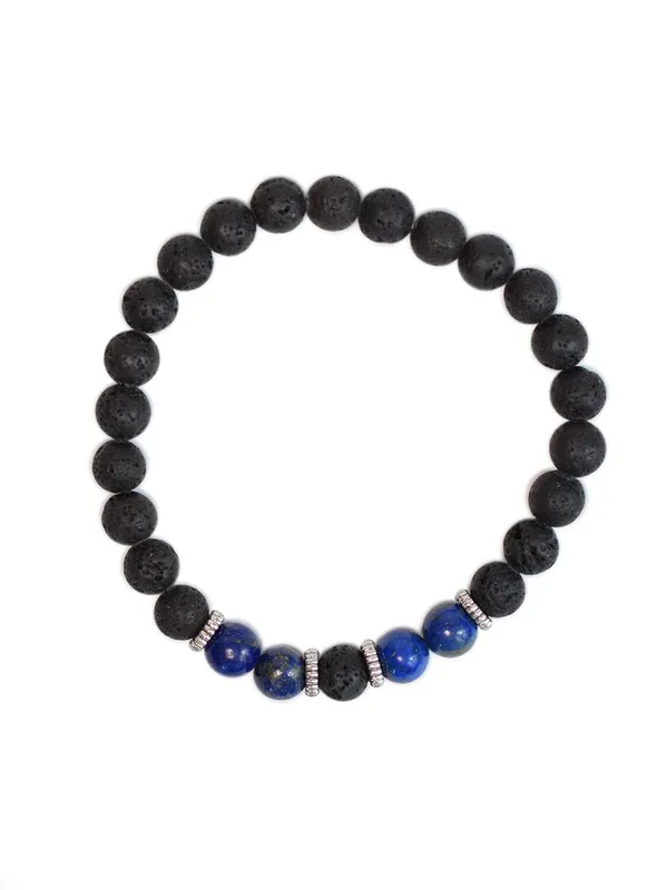 Bracelet Pierre de Lave & lapis lazuli