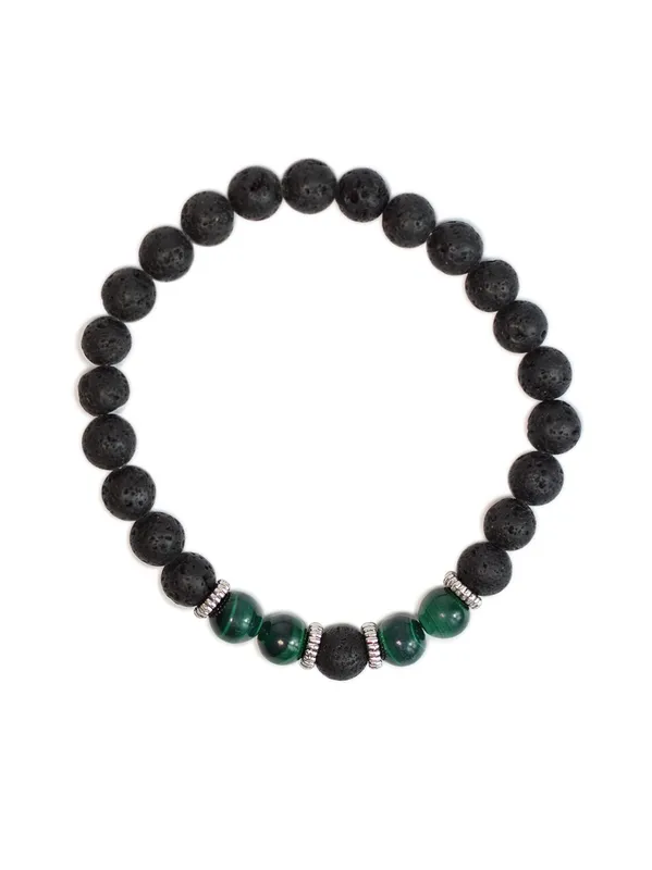 Bracelet Pierre de Lave & Malachite