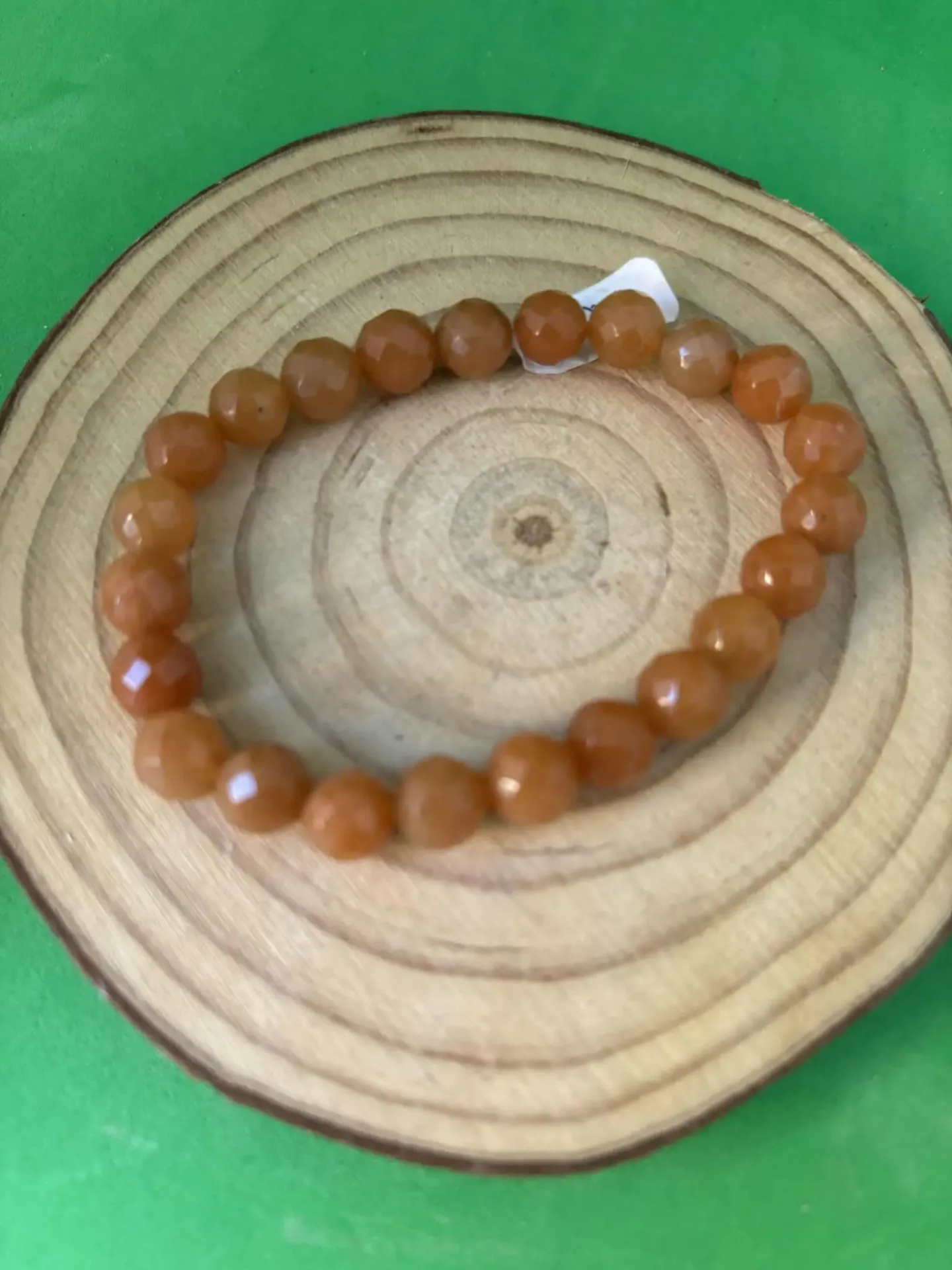 Bracelet Aventurine orange facettes