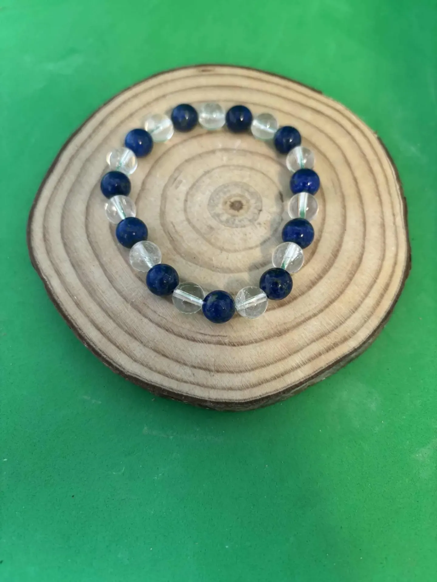 Bracelet Lapis Lazuli & Cristal de roche