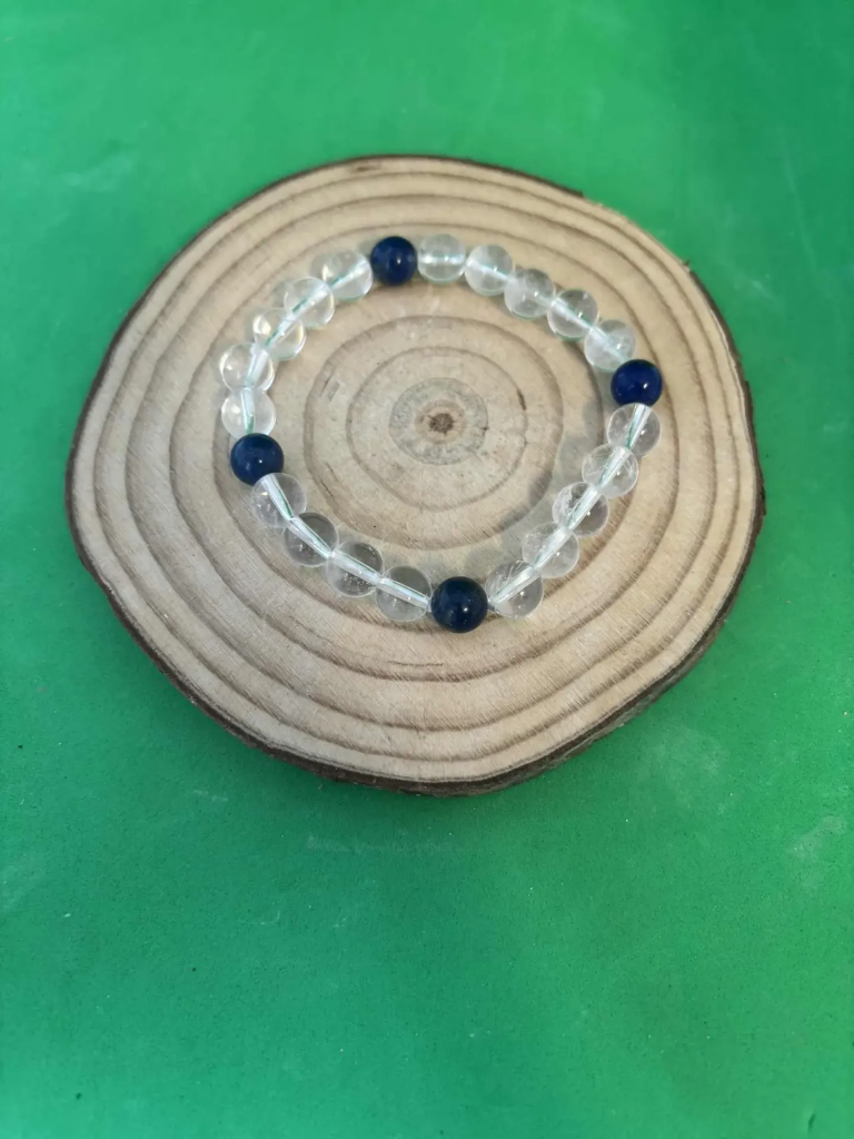 Bracelet Lapis Lazuli & Cristal de roche