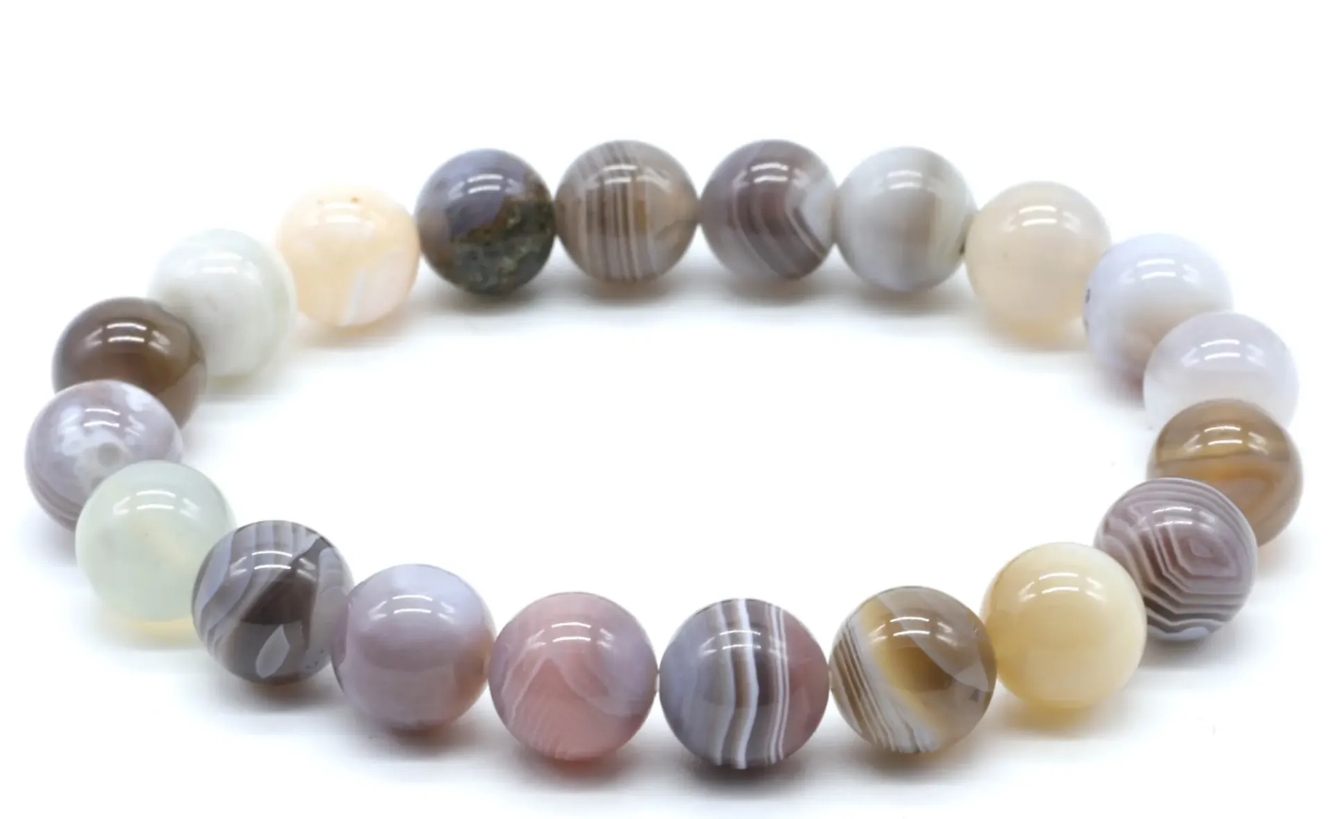 Bracelet Agate Bostwana 10mm