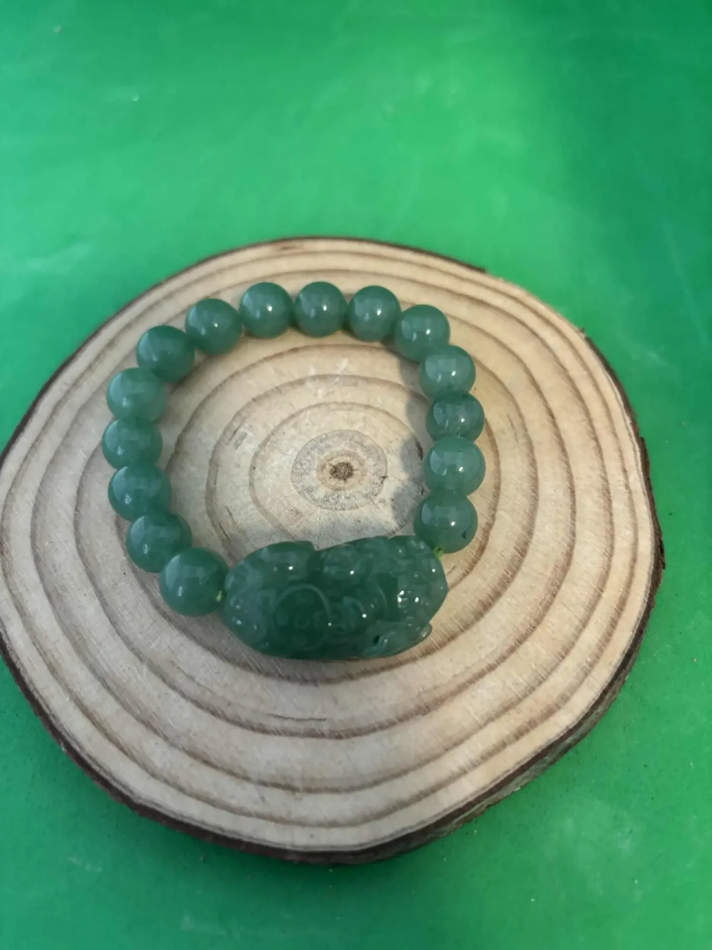 Bracelet Aventurine verte & Pixiu