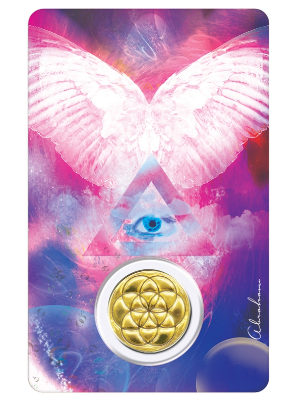 Médaille sur carte Archange Gabriel