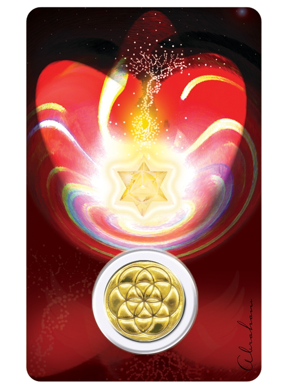 Médaille sur carte Archange Raziel