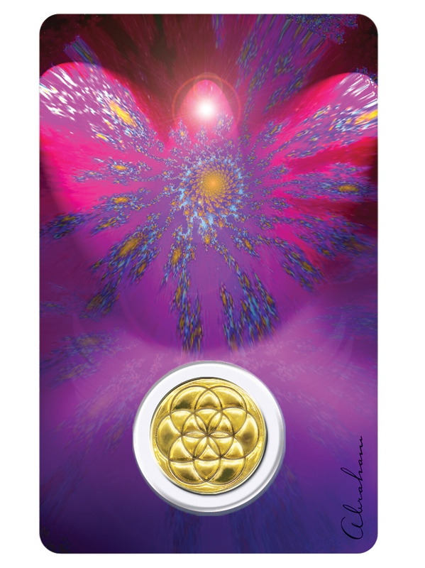 Médaille sur carte Archange Uriel