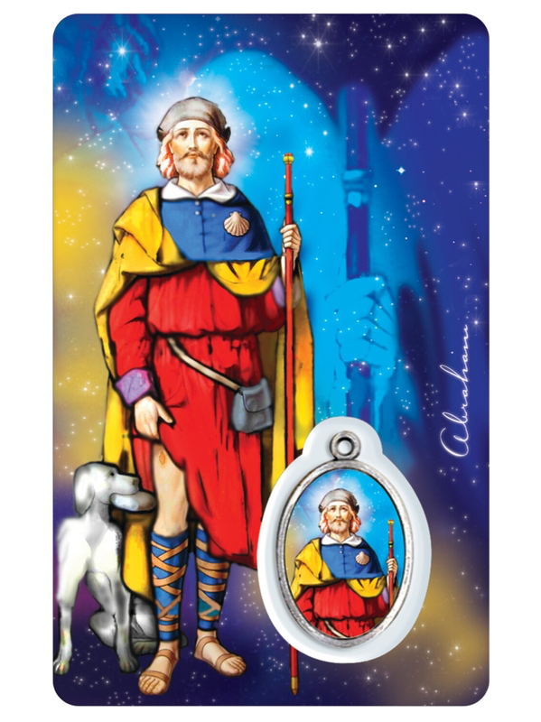 Médaille sur carte Saint-Roch