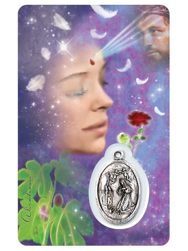 Médaille sur carte Sainte-Rita