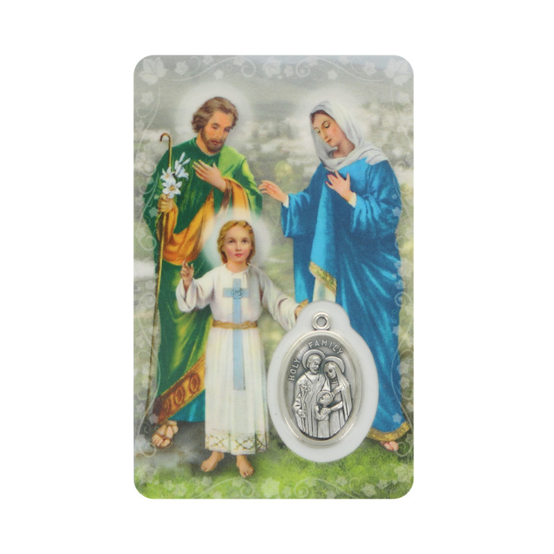 Médaille sur carte Sainte Famille