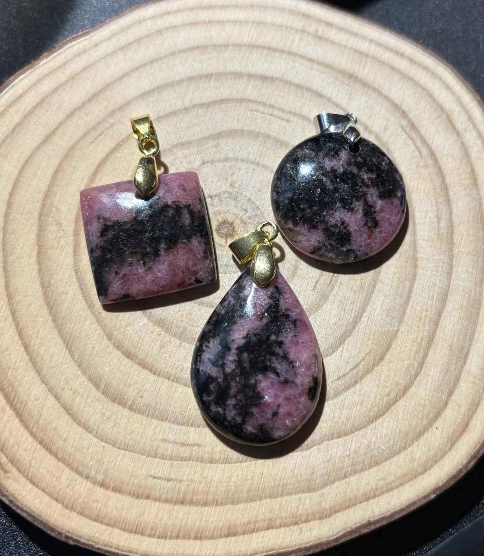 Pendentif Rhodonite