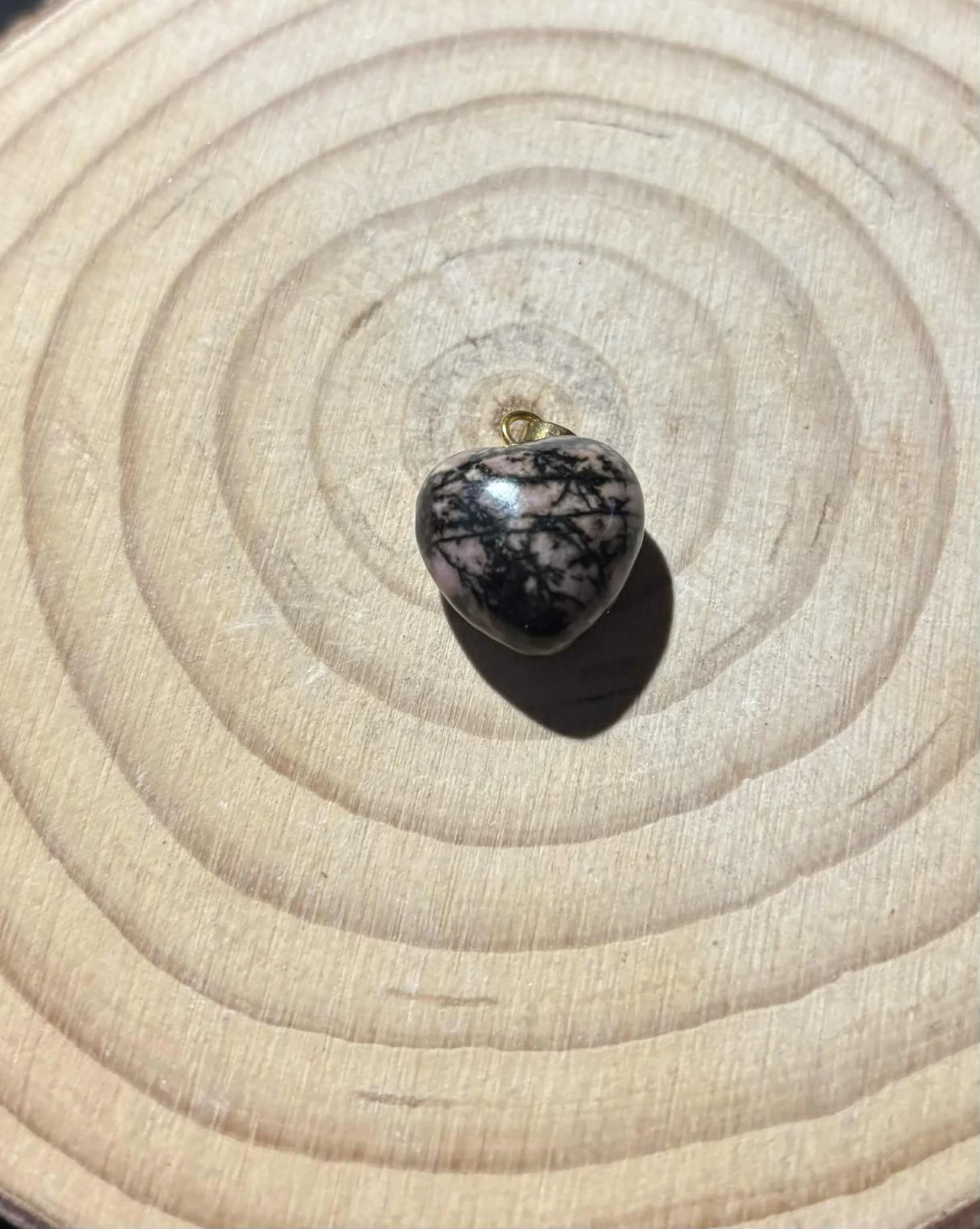 Pendentif Rhodonite petit cœur